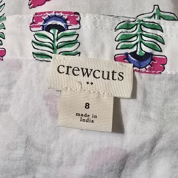 Crewcuts by JCrew Floral Button-Up Shirt with Pink and Green - Picture 3 of 3